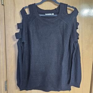 RD Style Off-the-Shoulder Sweater Size XL Black